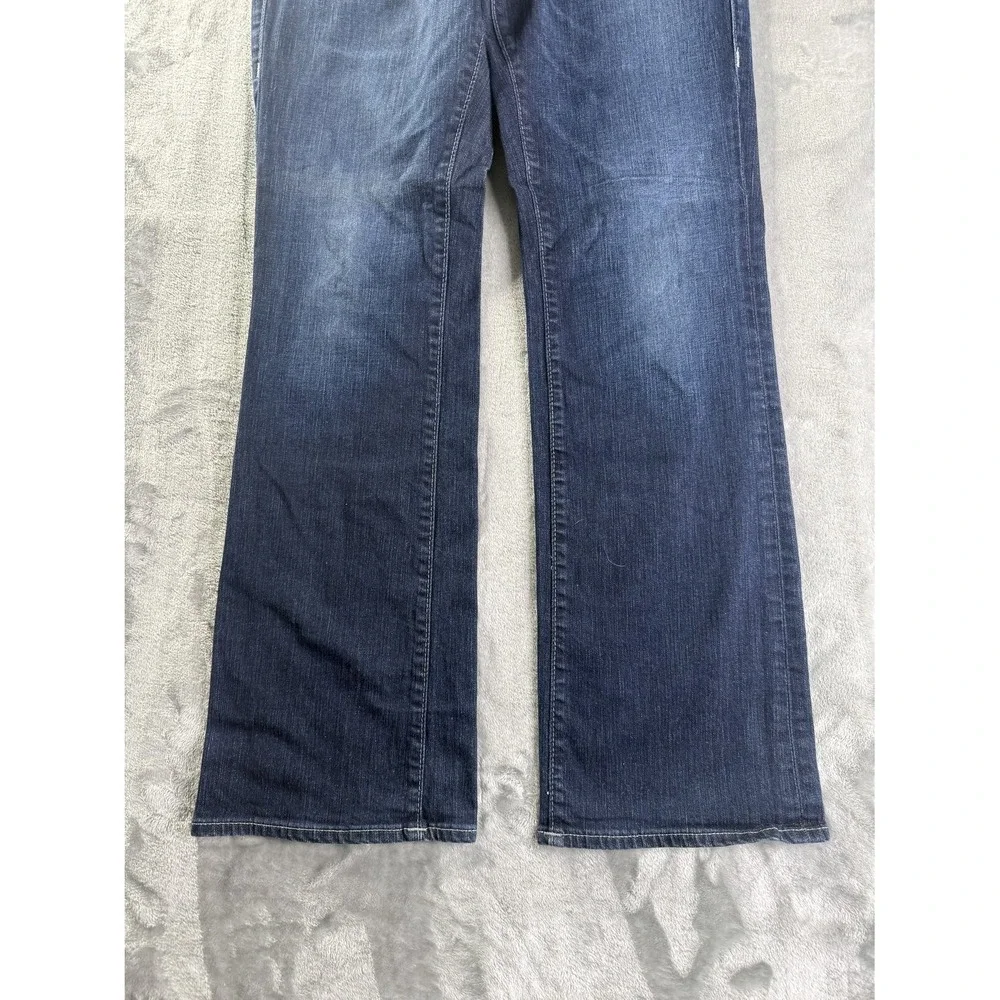 True Religion Danny Men's Jeans 34x31 Bootcut Blue Contrast Stitch CA30427 USA